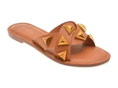 Papuci EPICA maro, 82922, din piele ecologica imagine