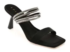 Papuci EPICA negri, 2367, din piele ecologica imagine