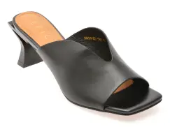 Papuci EPICA negri, 23L, din piele naturala imagine
