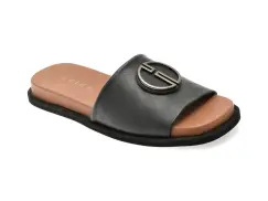 Papuci EPICA negri, 3772976, din piele naturala imagine