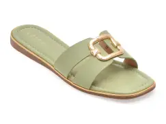 Papuci EPICA verzi, 82955, din piele ecologica imagine