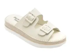 Papuci FLAVIA PASSINI albi, 201510, din piele naturala imagine