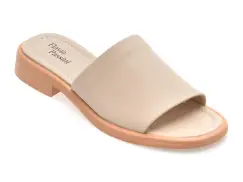 Papuci FLAVIA PASSINI albi, 5398, din piele naturala imagine