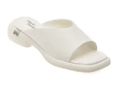 Papuci FLAVIA PASSINI albi, X8961, din piele naturala imagine