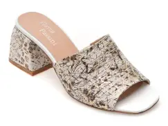 Papuci FLAVIA PASSINI argintii, 4411641, din piele naturala imagine