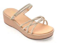 Papuci FLAVIA PASSINI argintii, 88266, din piele ecologica imagine