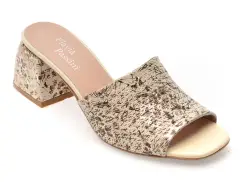 Papuci FLAVIA PASSINI aurii, 4411641, din piele naturala imagine