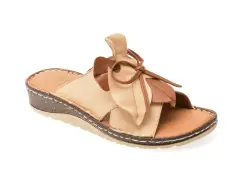 Papuci FLAVIA PASSINI bej, 1320, din piele naturala imagine