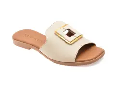 Papuci FLAVIA PASSINI bej, 13234, din piele naturala imagine