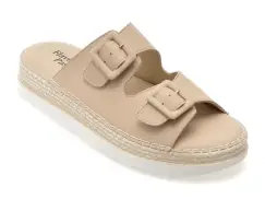 Papuci FLAVIA PASSINI bej, 201510, din piele naturala imagine