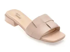 Papuci FLAVIA PASSINI bej, Q2652, din piele naturala imagine