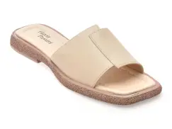 Papuci FLAVIA PASSINI bej, X8948, din piele naturala imagine