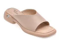 Papuci FLAVIA PASSINI bej, X8961, din piele naturala imagine