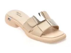 Papuci FLAVIA PASSINI bej, X8962, din piele naturala imagine