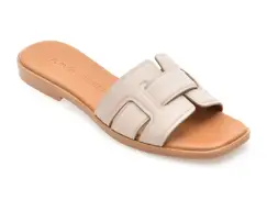 Papuci FLAVIA PASSINI gri, 13176, din piele naturala imagine