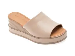 Papuci FLAVIA PASSINI gri, 22078, din piele naturala imagine