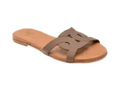 Papuci FLAVIA PASSINI gri, 2401, din piele naturala imagine