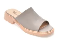 Papuci FLAVIA PASSINI gri, 5280, din piele naturala imagine