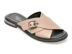 Papuci FLAVIA PASSINI gri, V951G50, din piele naturala imagine