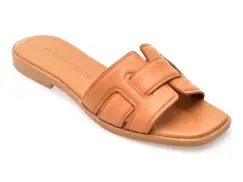 Papuci FLAVIA PASSINI maro, 13176, din piele naturala imagine