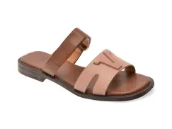 Papuci FLAVIA PASSINI maro, 1352H20, din piele naturala imagine