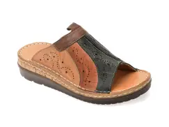 Papuci FLAVIA PASSINI maro, 4710, din piele naturala imagine