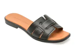 Papuci FLAVIA PASSINI negri, 13176, din piele naturala imagine