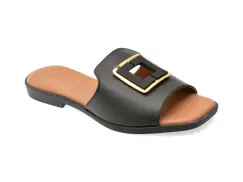 Papuci FLAVIA PASSINI negri, 13234, din piele naturala imagine