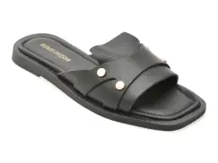 Papuci FLAVIA PASSINI negri, 203M752, din piele naturala imagine