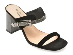 Papuci FLAVIA PASSINI negri, M83, din piele intoarsa imagine