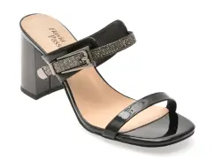 Papuci FLAVIA PASSINI negri, M83, din piele naturala lacuita imagine