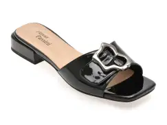 Papuci FLAVIA PASSINI negri, V1092, din piele naturala lacuita imagine