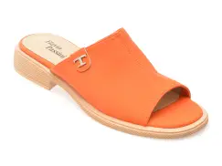 Papuci FLAVIA PASSINI portocalii, 1979, din piele naturala imagine