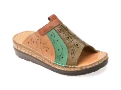 Papuci FLAVIA PASSINI verzi, 4710, din piele naturala imagine