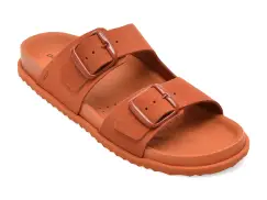 Papuci GEOX portocalii, D558RA, din piele intoarsa imagine
