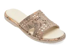 Papuci GOLD DEER bej, 1365705, din piele naturala imagine
