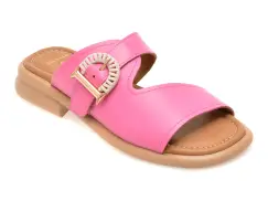 Papuci GOLD DEER fucsia, 22040, din piele naturala imagine