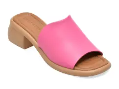Papuci GOLD DEER fucsia, 22062, din piele naturala imagine