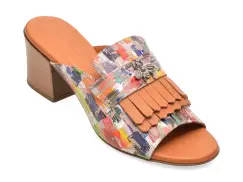 Papuci GOLD DEER multicolor, 13174, din piele naturala imagine