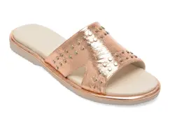 Papuci GOLD DEER roz, 1365705, din piele naturala imagine