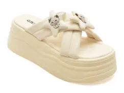 Papuci GRYXX albi, 8099, din piele ecologica imagine