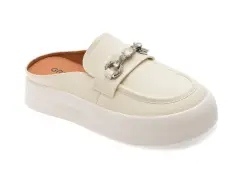 Papuci GRYXX albi, F272, din piele naturala imagine