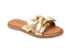 Papuci GRYXX aurii, 210011, din piele naturala imagine