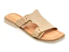 Papuci GRYXX bej, 1181126, din piele naturala imagine