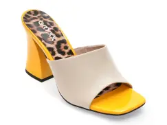 Papuci GRYXX bej, 3166N18, din piele naturala imagine