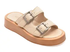 Papuci GRYXX bej, 5009, din piele naturala imagine