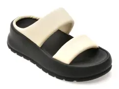 Papuci GRYXX bej, 53035, din piele ecologica imagine