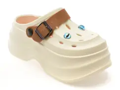 Papuci GRYXX bej, E821, din piele ecologica imagine