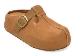 Papuci GRYXX bej, M7321, din piele intoarsa imagine