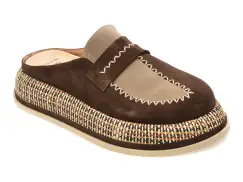 Papuci GRYXX maro, 3701162, din piele intoarsa imagine